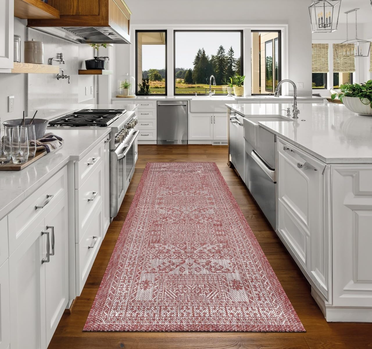 Keen Home Design Terrace Outdoor Runner Rug - 2x6 Washable Indoor/Outdoor Rug for Patio, Kitchen, Balcony, Beach, Garden, Deck and Porch, Size: 2'2"x5'7"