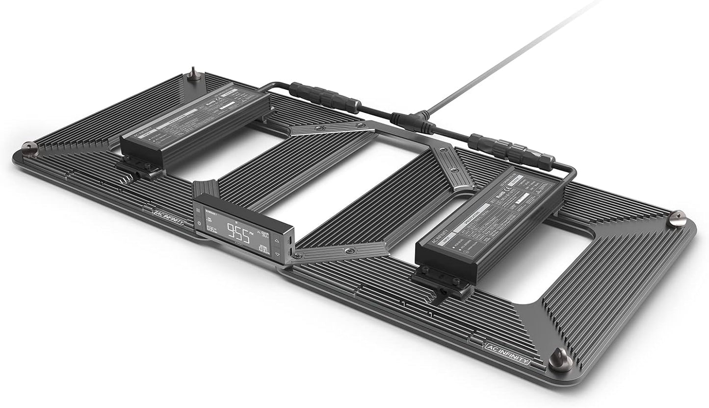 AC Infinity IONGRID T24, LED Grow Light with Samsung LM301H Diodes, Full Spectrum Deeper Penetration Halo Coverage, Digital Dimming Controller, for Veg Bloom Indoor Plants in Grow Tents Greenhouses