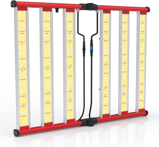 AGLEX 330W Led Grow Lights, Full Spectrum Grow Light with UV IR, Daisy Chain Foldable & Dimmable Plant Bar Style Grow Light for Indoor Growing Commercial Hydroponic Growing Lamp 3x4 FT Core Coverage