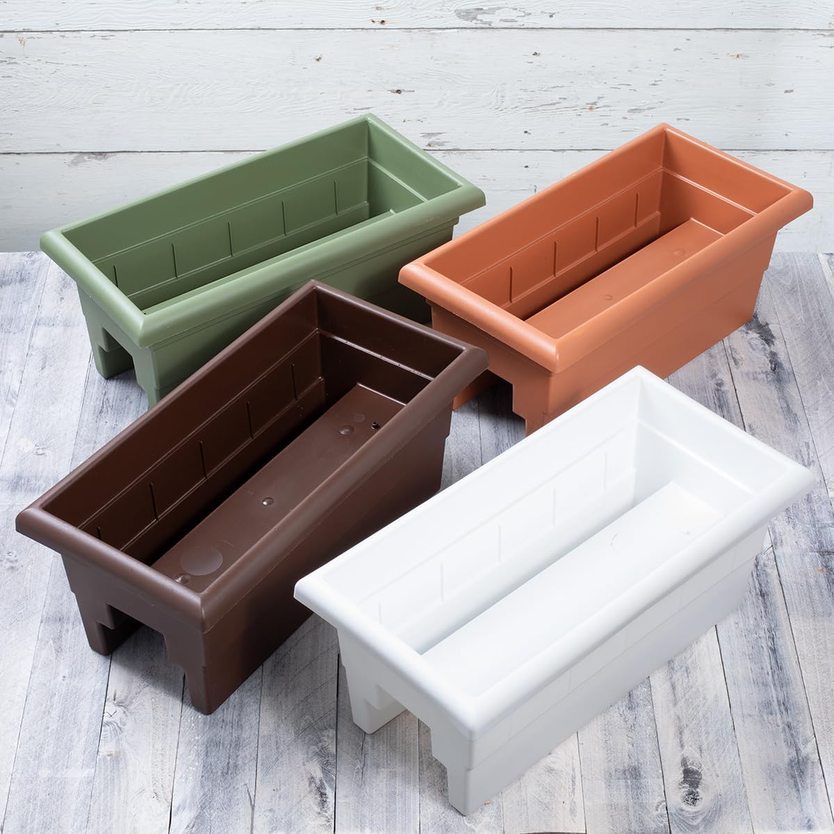 Root & Vessel Countryside Rail Planter, Brown, 24"