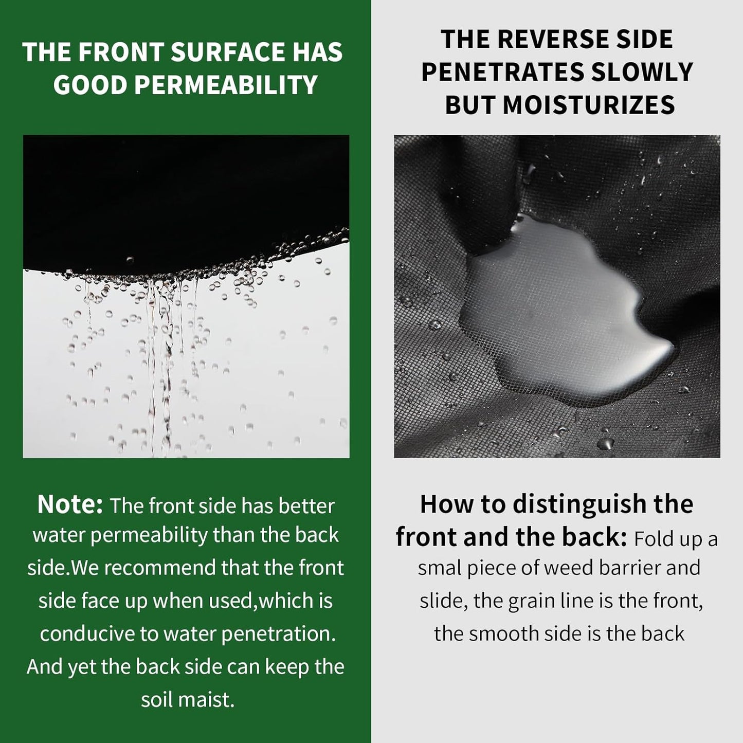 Non-Woven Weed Barrier Landscape Fabric, Durable Heavy-Duty Weed Removal Block, Easy to Set, Excellent Weed Control (3.2 oz) (3.2FT*98FT)