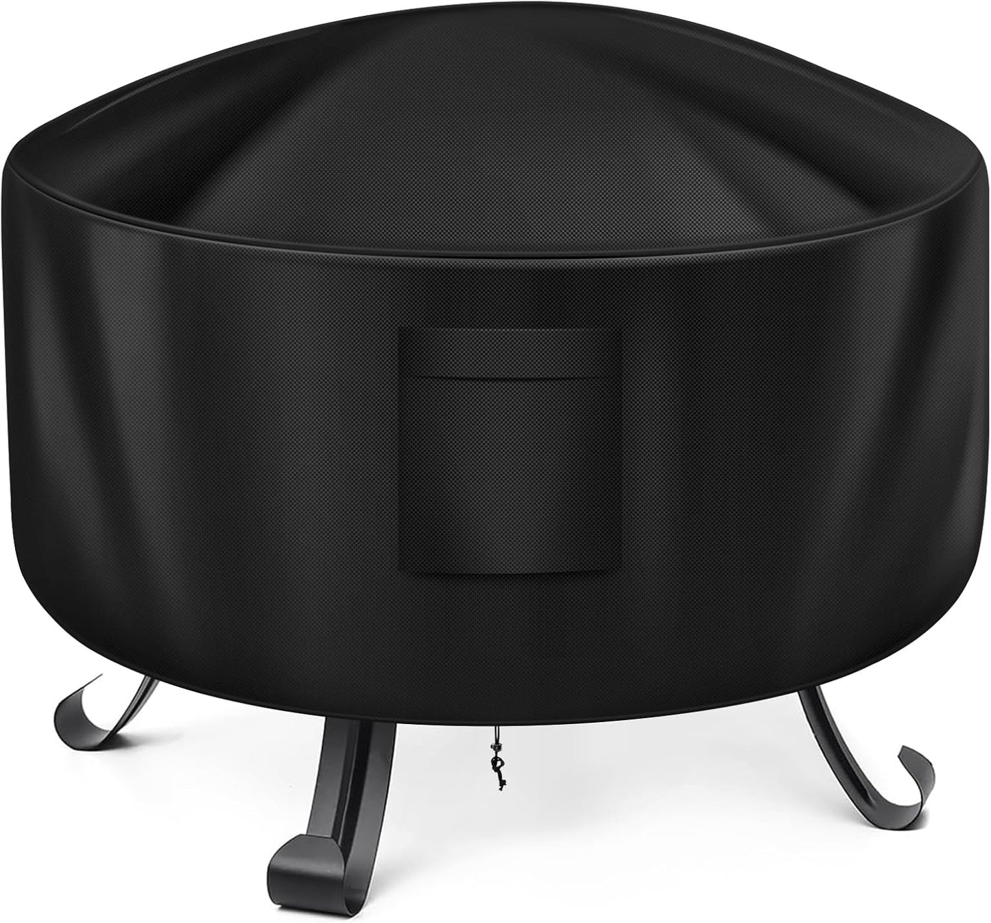 WLEAFJ Fire Pit Cover - 44 Inch, Heavy Duty Oxford Fabric, Full Coverage, Waterproof