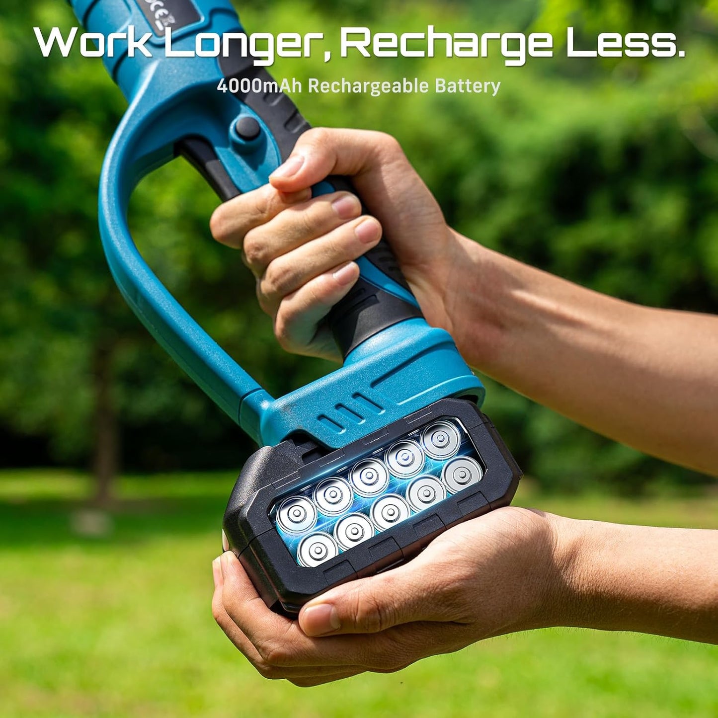 Seesii 2-in-1 Electric Pruning Shears with Pole, 15Ft Reach, 1.2" Cutting Diameter, 21V 4000mAh Battery, Cordless Pruner with Brushless Motor for Orchard, Flower, Branch, Tree Trimming