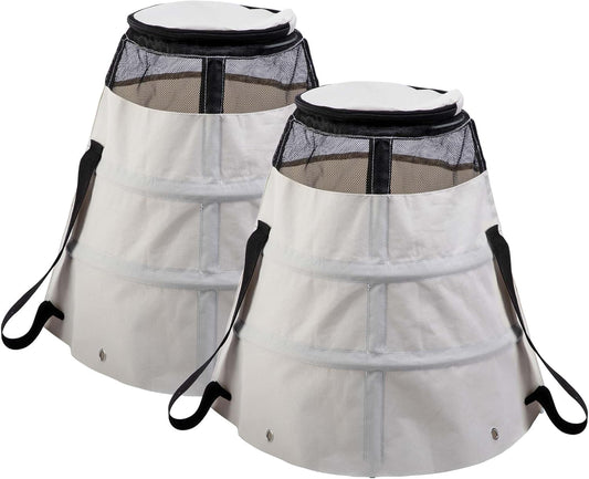 2 Pcs Winter Rose Protective Cover, 600D Winter Rose Cones Protection with Stakes, Reusable Freeze Protection Roses Collar for Protecting Outdoor Plants from Wind Frost Animal Eating