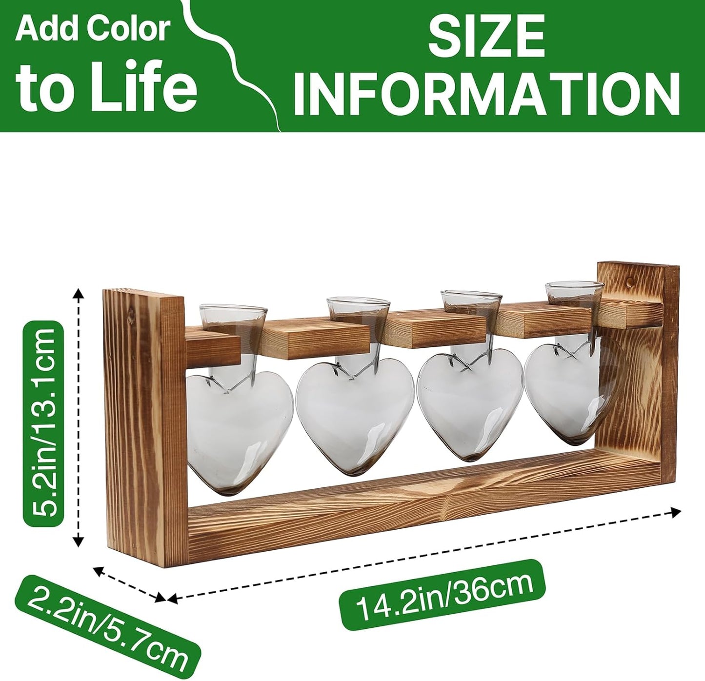 Plant Propagation Stations Heart Plant Terrarium Kit Gift for Women Plant Lover Glass Vases