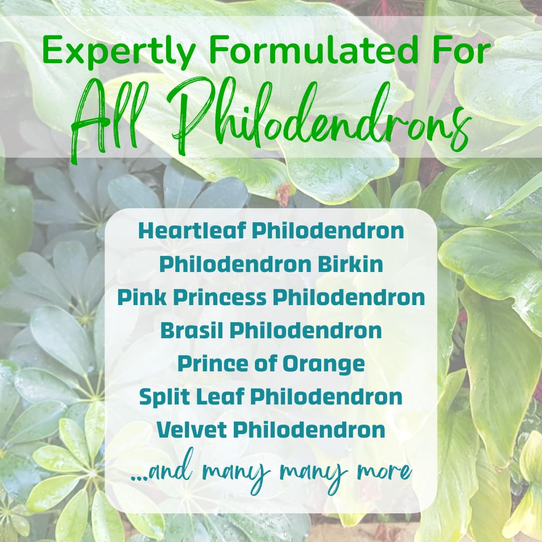 Philodendron Fertilizer – Liquid Plant Food for Strong Roots, Healthy Growth & Lush Foliage | 3-3-3 NPK Formula with Sea Kelp, Humic & Fulvic Acid | Essential Nutrients for Tropical Houseplants | 8 oz