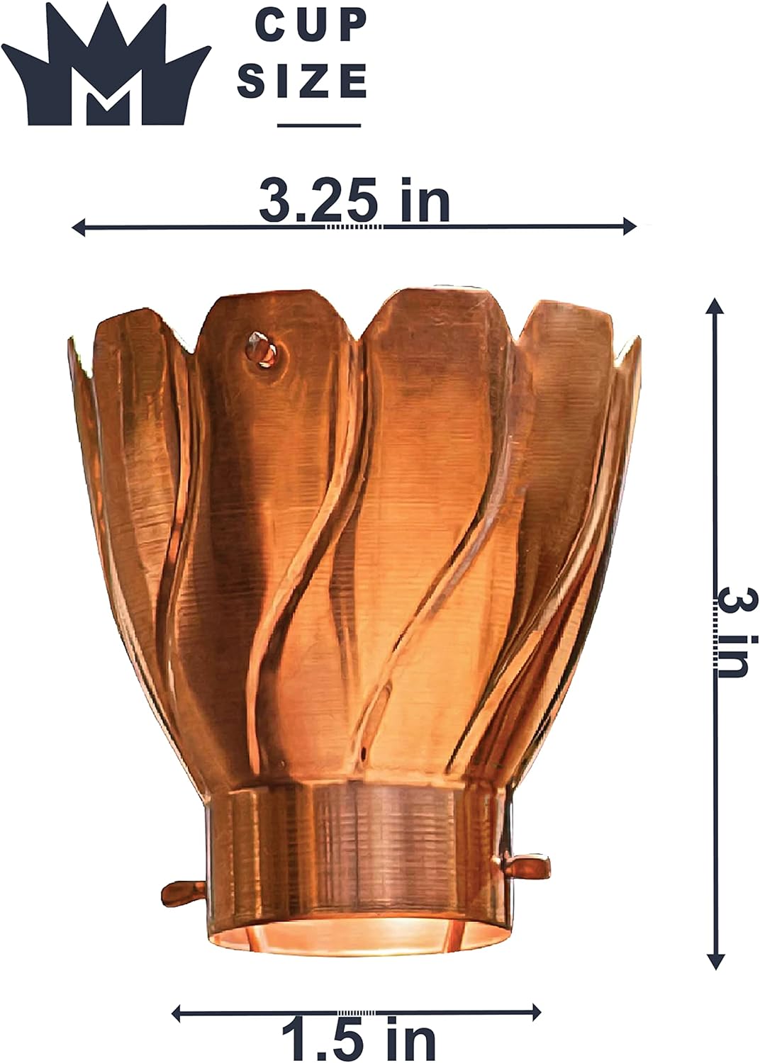 Monarch Rain Chains Pure Copper Akira Rain Chain, 8.5 ft Decorative Rain Catcher Chain for Gutters, Large Rain Chains for Outside, Rain Gutter Replacement Downspout