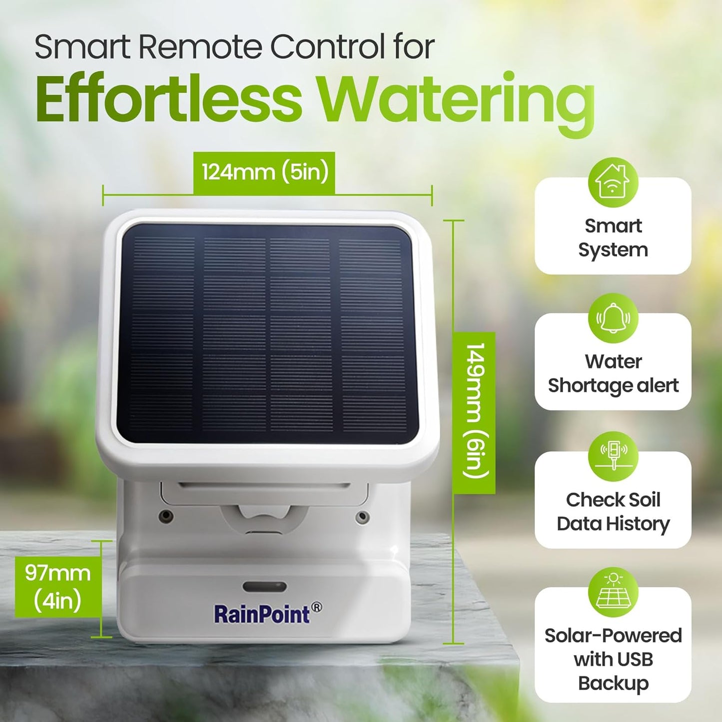 BALDR Automatic Solar Plant Watering System - WiFi Solar Drip System & App-Controlled Water Pump with Timer - Indoor Solar Power Irrigation System Smart Scheduling for House Plants While You are Away