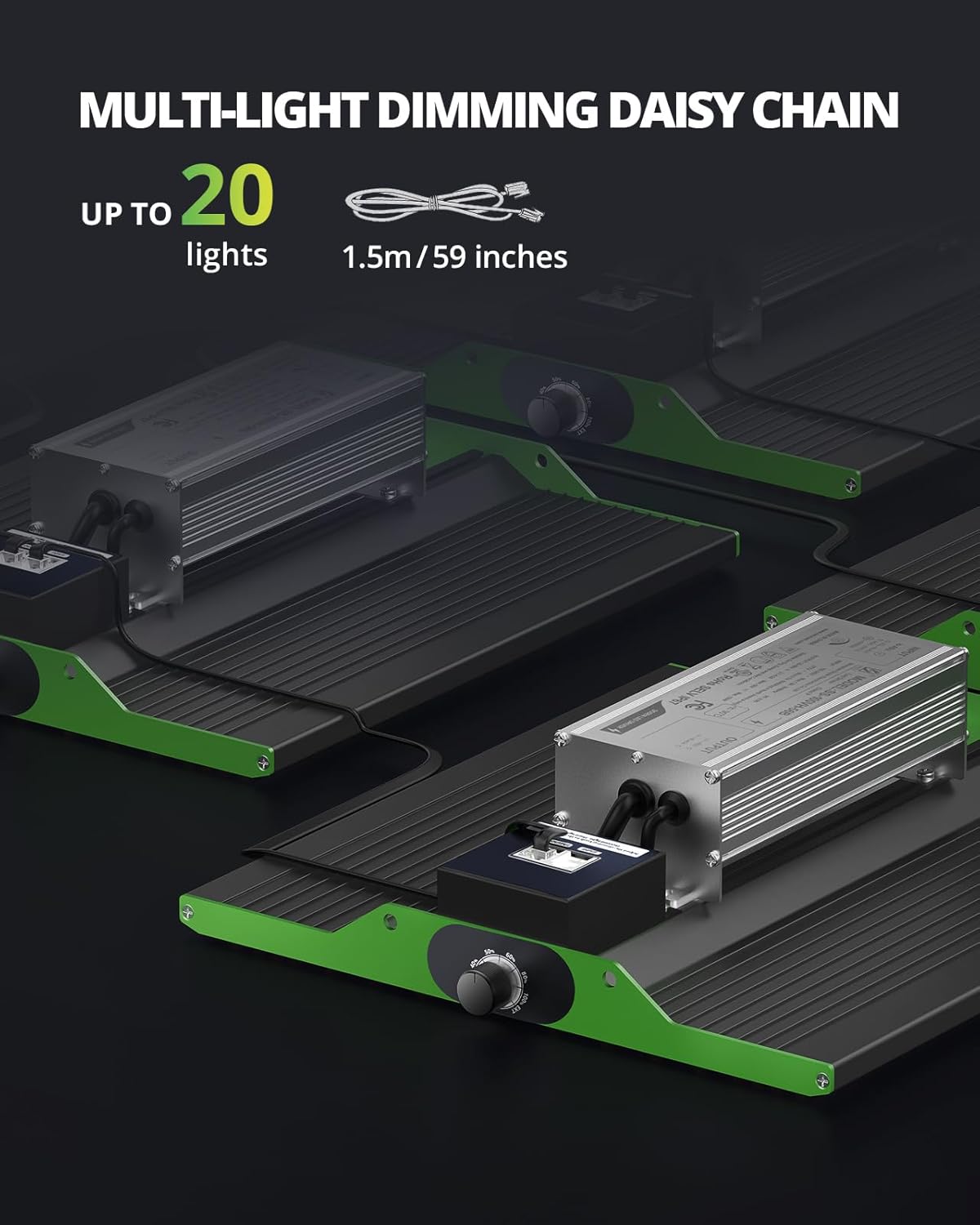 VIPARSPECTRA P1000 LED Grow Light for Seed Starting Vegetables Bloom, Dimmable Plant Lights Dimming Daisy Chain Grow Lights for Indoor Plants Full Spectrum for 3x3/2x2 Grow Tent