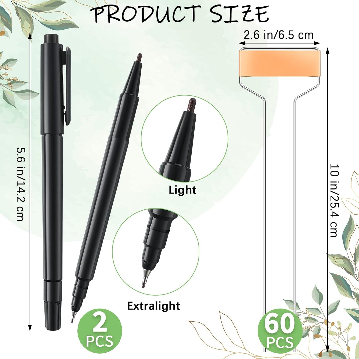 Moxweyeni 60 Pcs Metal Garden Tags Plant Labels for Garden Waterproof Plant Markers with 2 Permanent Pen Planting Nursery Tags Reusable Labels Stake for Plants(Copper,10 Inch)