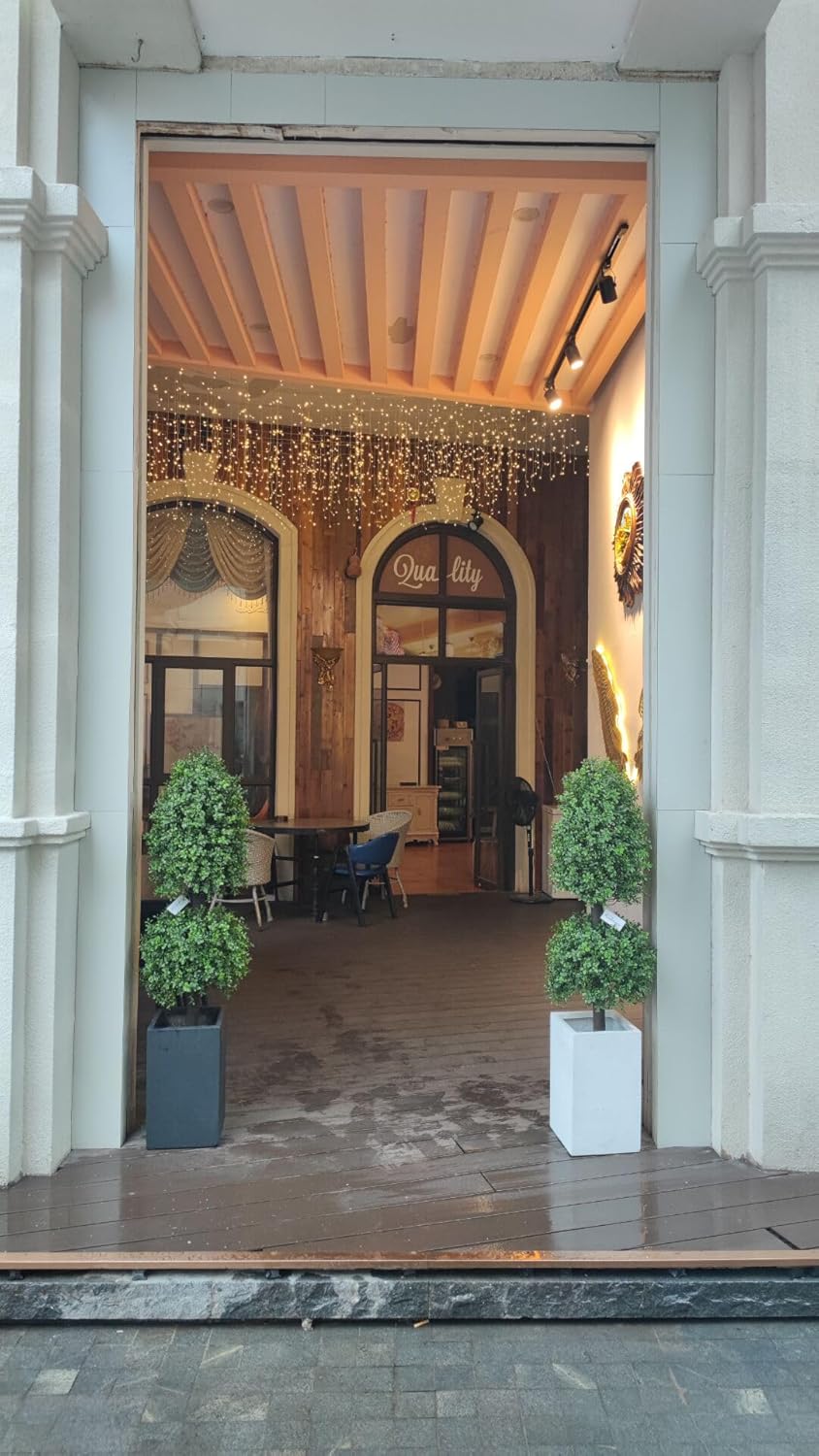 4ft Artificial Topiary Trees Boxwood Ball Shape Fake Trees Porch Decor, Outdoor Plants 2Pack