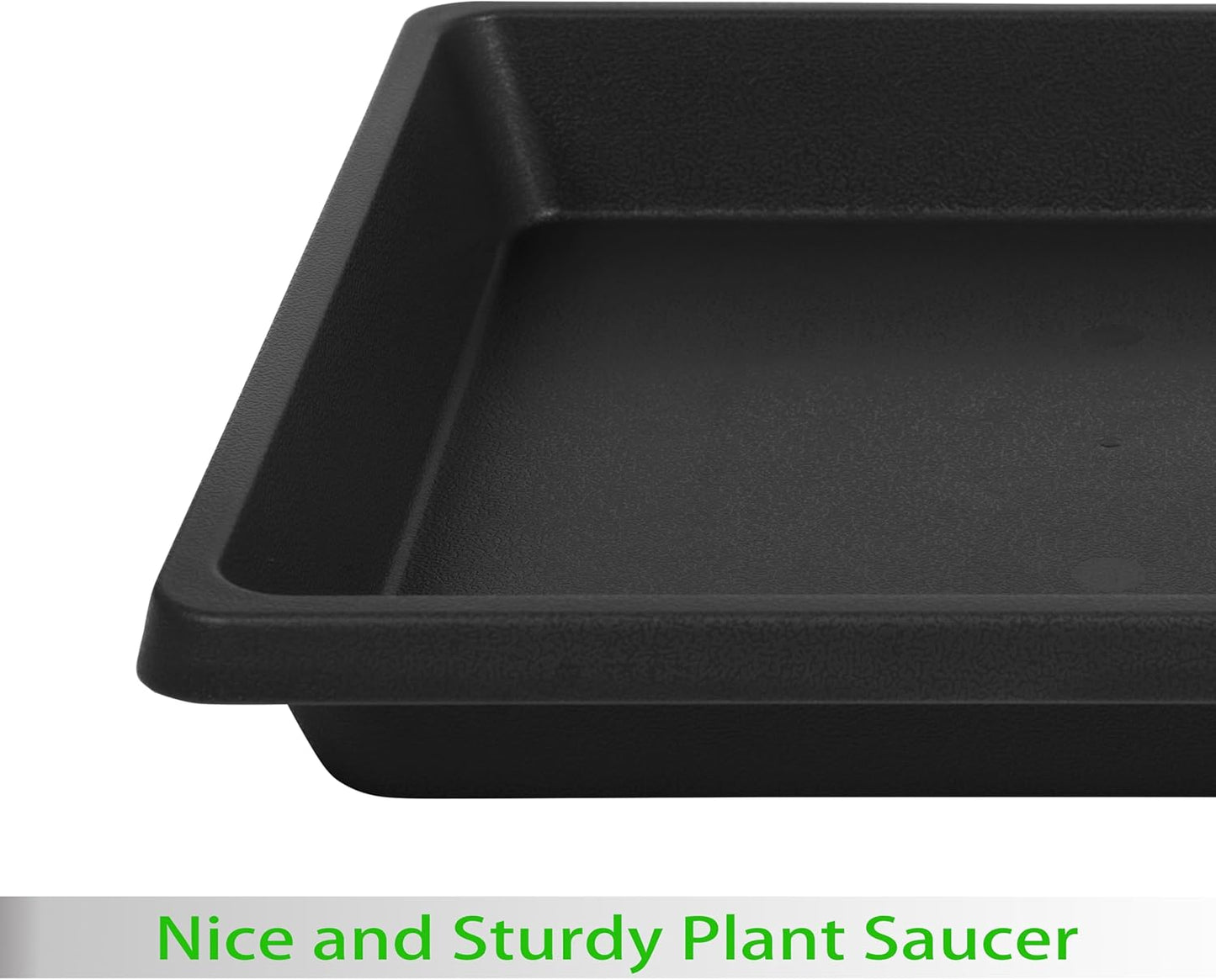 20 Inch Square Plant Saucer 2 Pack, Extra-Deep Large Plastic Plant Saucers, Plant Water Catcher Tray, Flower Pot Saucers, Plant Drip Trays, Saucers for Potted Plants Indoor and Outdoor