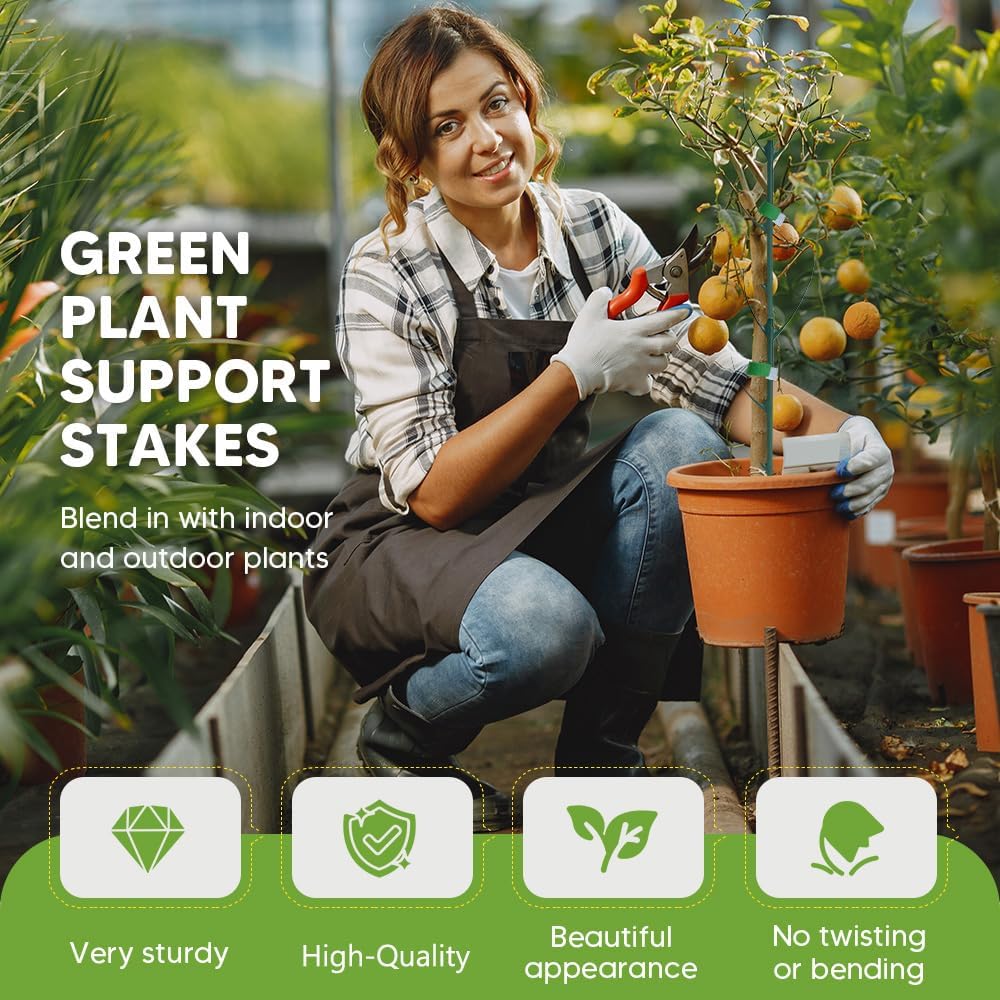 5 Pack Stackable Monstera Plant Support, Garden Plant Support Stakes for Indoor Outdoor Plants, Climbing Plant Support Structures Plant Holder Stick Moss Pole for Support Tall Potted Plants (5 Pack)