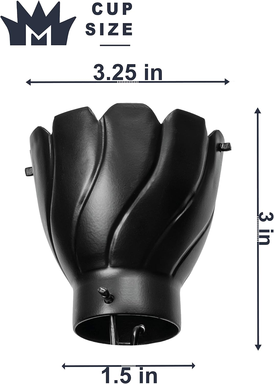 Monarch Rain Chains Aluminum Akira Rain Chain, 8.5 ft Black Powder Coated Aluminum Decorative Rain Catcher Chain for Gutters, Black Aluminum Rain Gutter Replacement Downspout