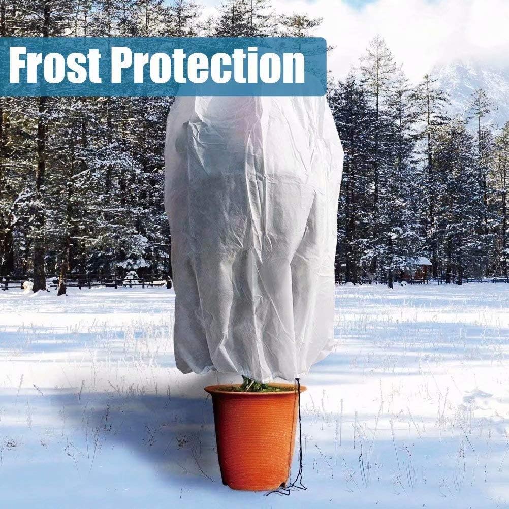 Agfabric Plant Cover Freeze Frost Protection Bag,1.5oz,72''X72'',4 Pack, Shrub Jacket for Cold Winter Weather