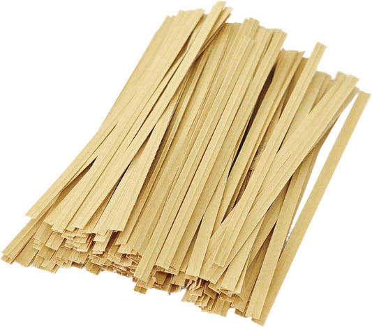 200PCS 4 Inch Kraft Paper Twist Ties, Reusable Cable Ties for Tying Bread, Plant Support, Bread Packaging, Candy Bags and Craft Projects (Brown)