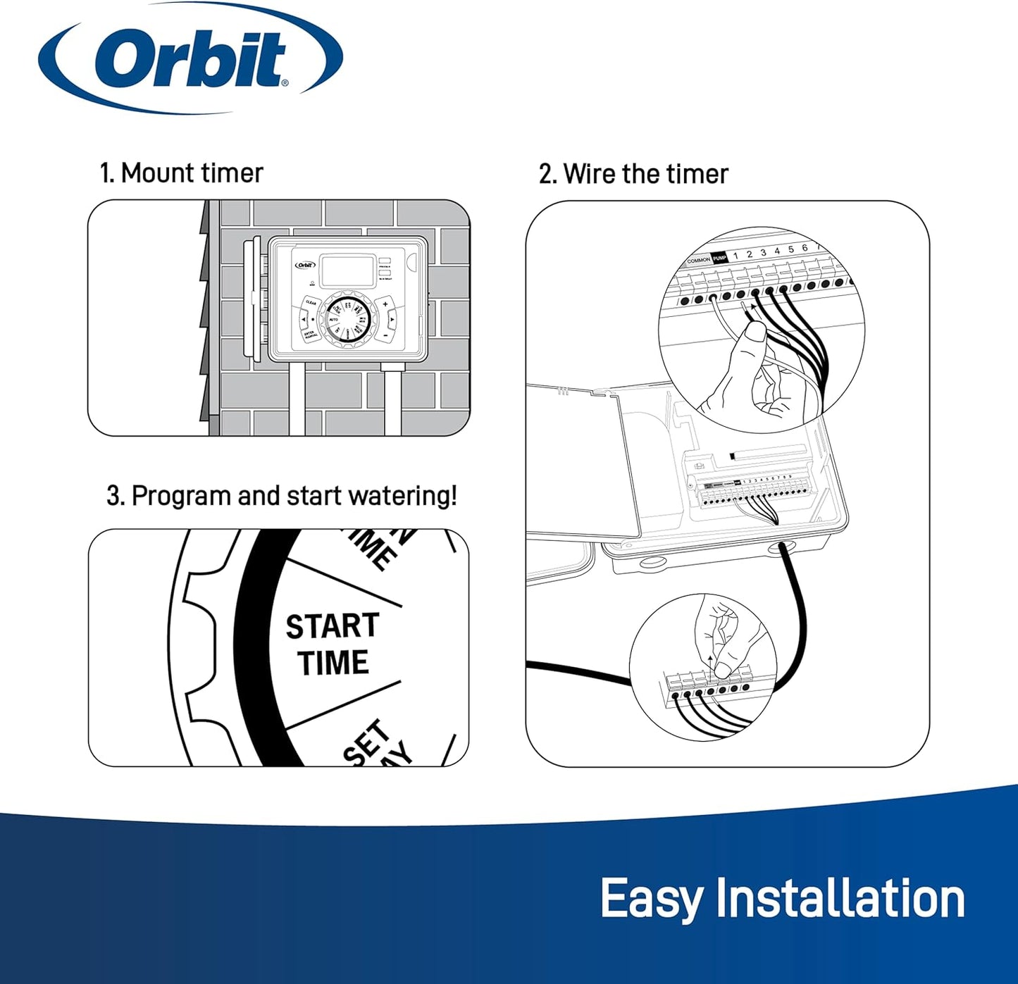 Orbit 57900 12-Station Outdoor Swing Panel Sprinkler System Timer