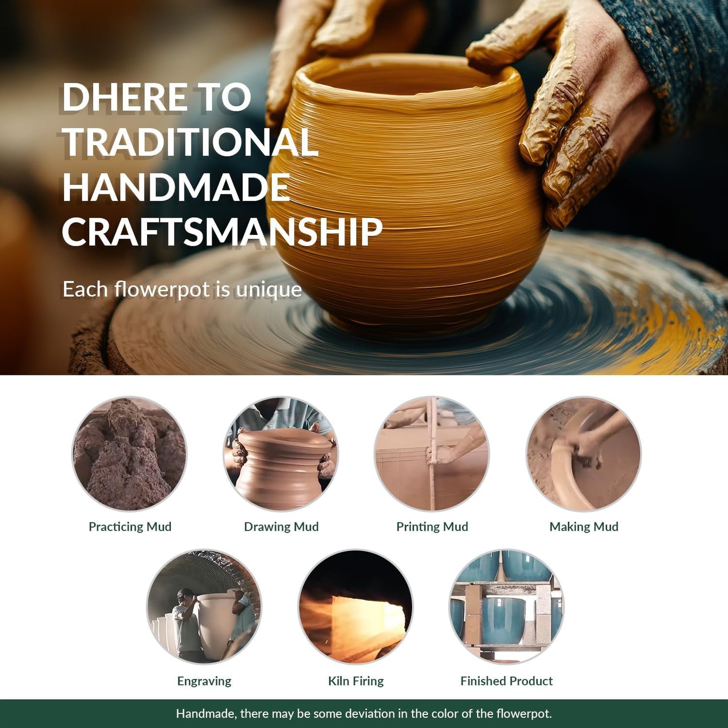 Mid Modern Planter with Detached Saucer (Pastel Taupe,12.0" D x 10.5" H)