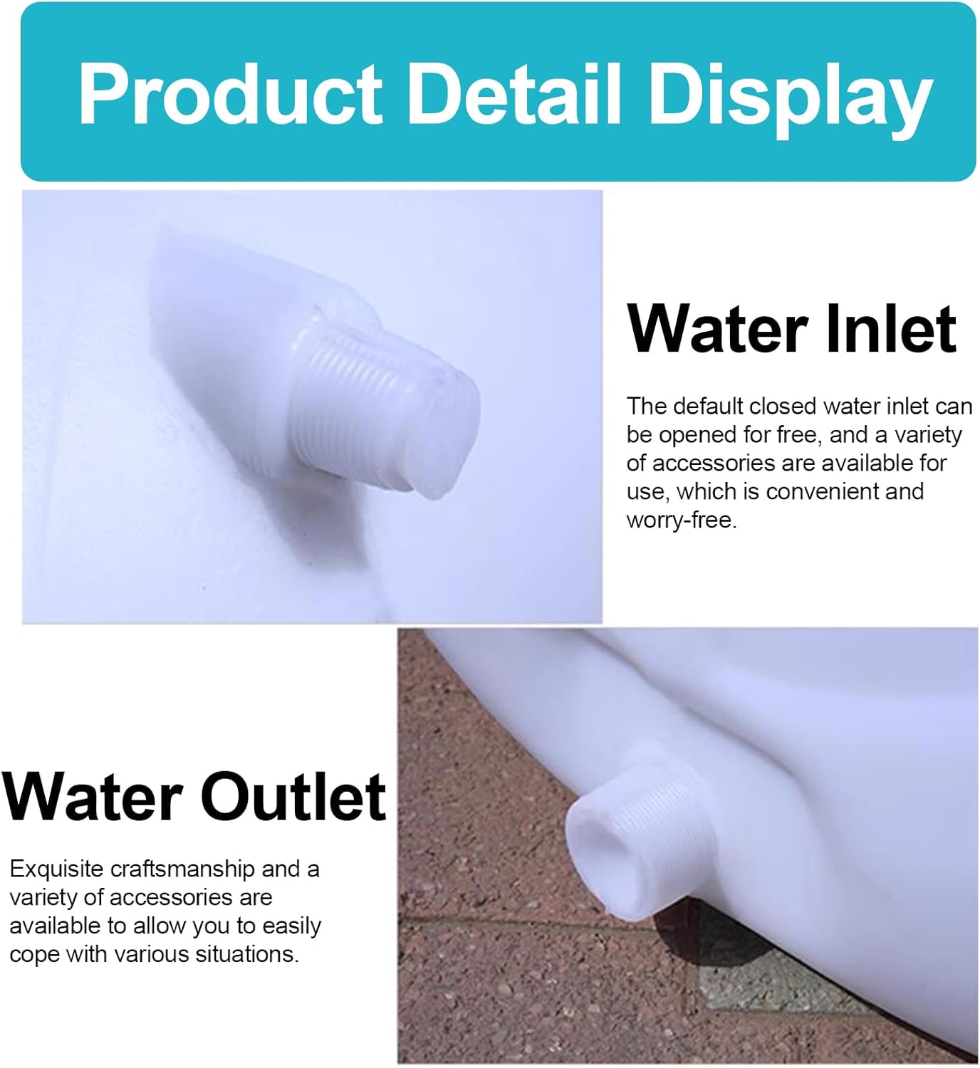 Water Container 50L 80L 110L 200L Heavy Duty Water Bucket Water Carrier, Portable Plastic Water Tank Water Storage for Camping Caravans Hiking Travel BBQ Travel Outdoor(Size:80L)