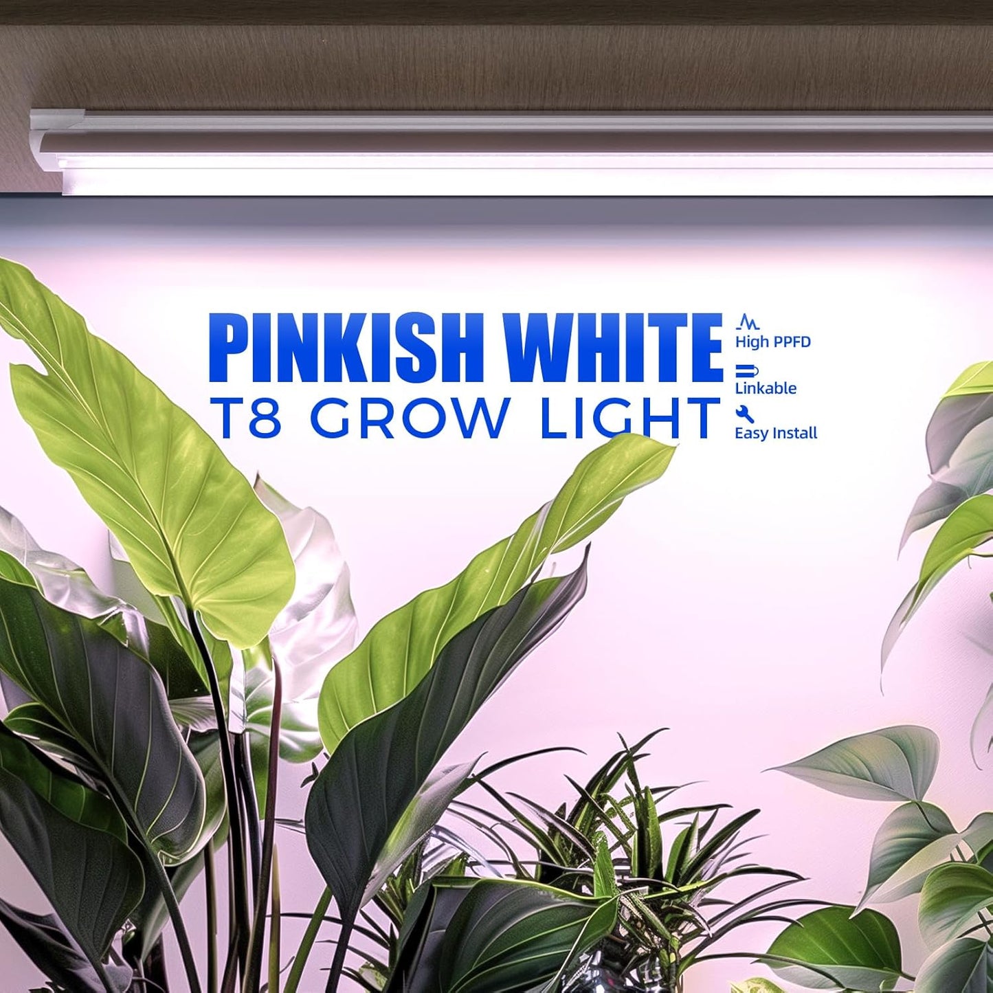 Barrina T8 LED Grow Light 4FT,168W(4 x 42W), 1000W Equivalent, Full Spectrum, V-Shape with Reflector Combo, Grow Lights for Indoor Plants, Greenhouse, 4-Pack