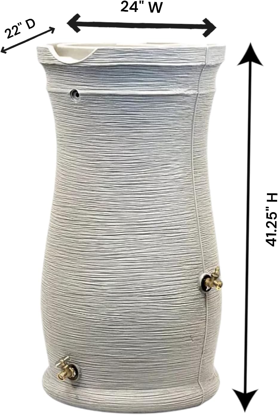 Impressions Corsican Rain Barrel, 50 Gallon, Decorative Textured Design, Sandstone (2 Pack)