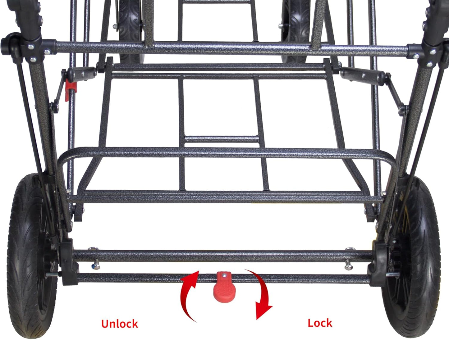 TMZ Collapsible Foldable Wagon Cart with Quick-Release Wheels and 2 Seats, Heavy Duty Wagon 265LBS Load Capacity for Camping Garden Shopping (Green)