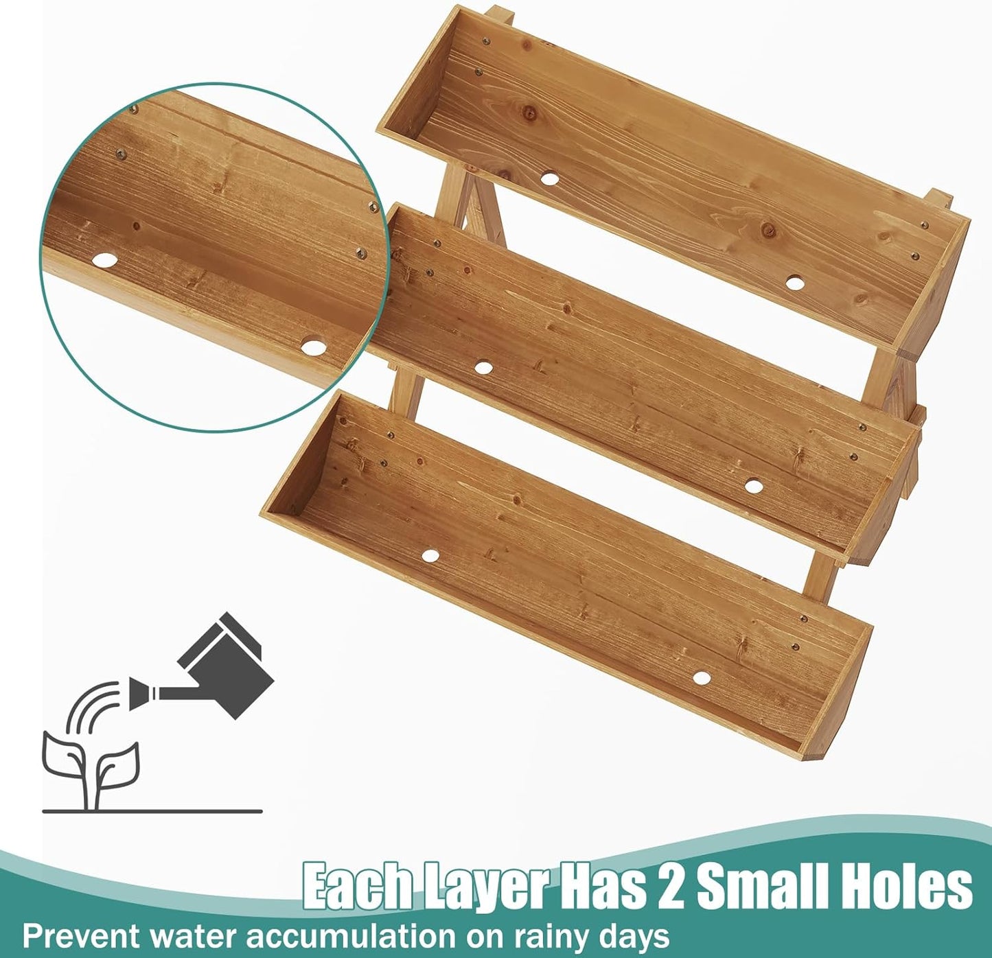 Raised Garden Bed, 3 Tier Vertical Garden Planter for Indoor & Outdoor, Raised Planter Box with Legs