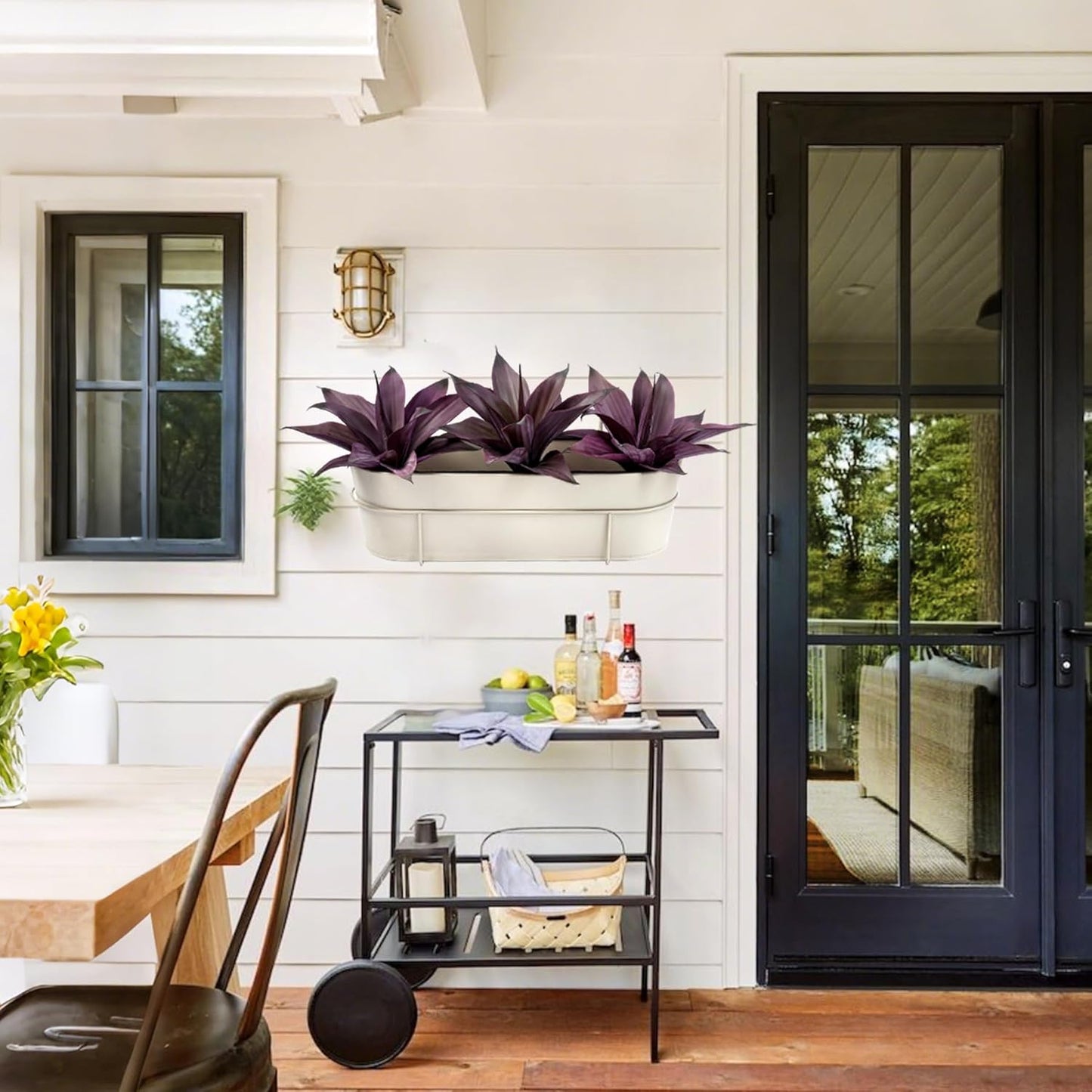 Fake Plants Artificial Agave Plants Indoor，UV Resistant Fake Agave Planters Outdoor Decorating Artificial Plants for Outdoors Decor Agave (2Pack,12.6'Purple) Spring Decorations for Home