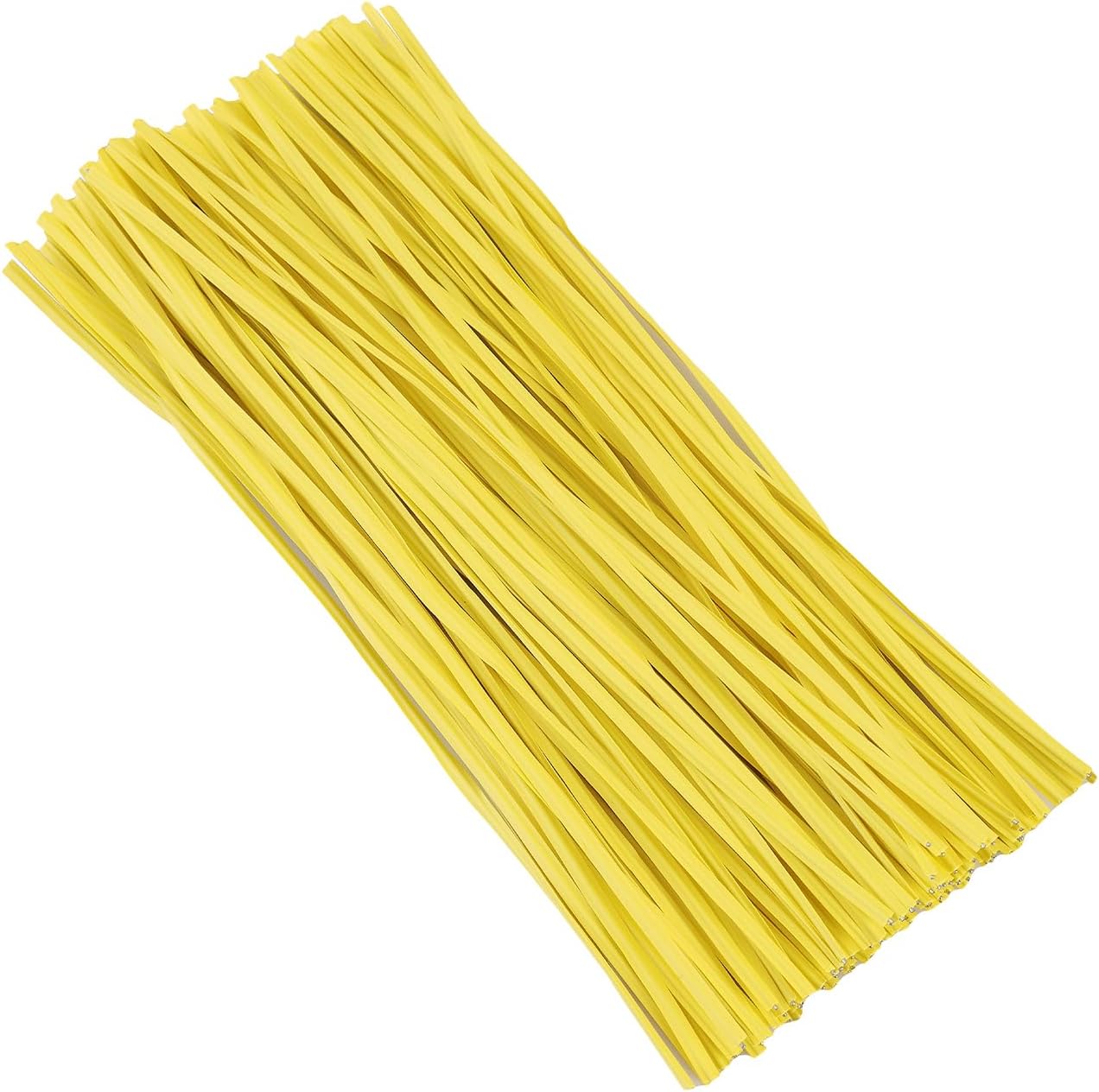 300 Pcs 6 inch Yellow Plastic Twist Ties, Cable Ties, for Bags, Gardening Tools