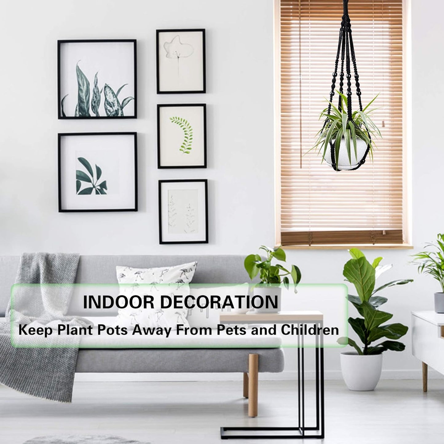 Augshy Macrame Hanging Planter, 2 Pack Hanging Planters for Indoor Plants Indoor Outdoor Decor Handmade Hanging Plant Holder(35 Inch)