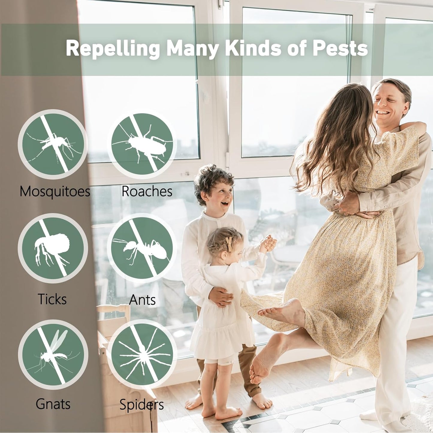 Mosquito Repellent, Peppermint Oil to Repel Mosquito, Ticks, Gnats and Pest, Insect Repellent for Indoor and Outdoor, 4 Packs