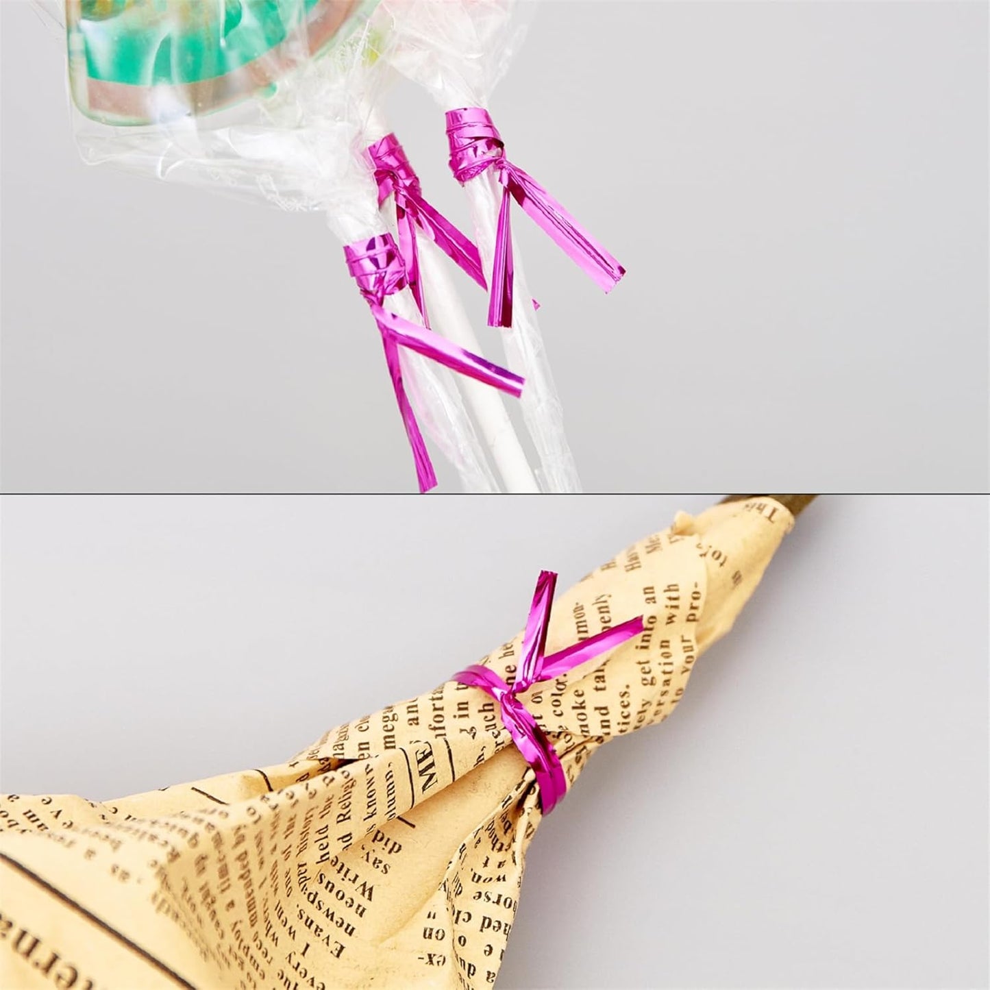 800 PCS 5" Rose Red Metallic Twist Ties for Bakery Ties,Candy Bags,Coffee Bags,Goodie Bags Ties