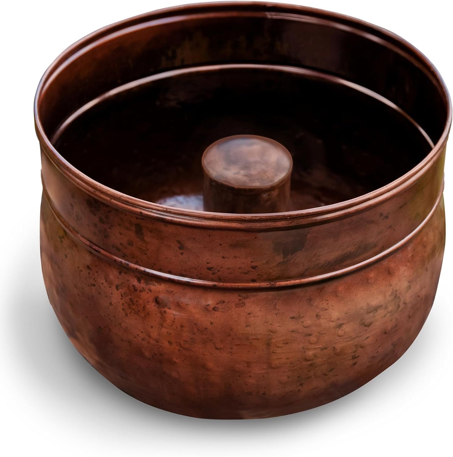 Liberty Garden 1901 Rustic Garden Hose Pot, Holds 100-Feet of 5/8-Inch, Bronze