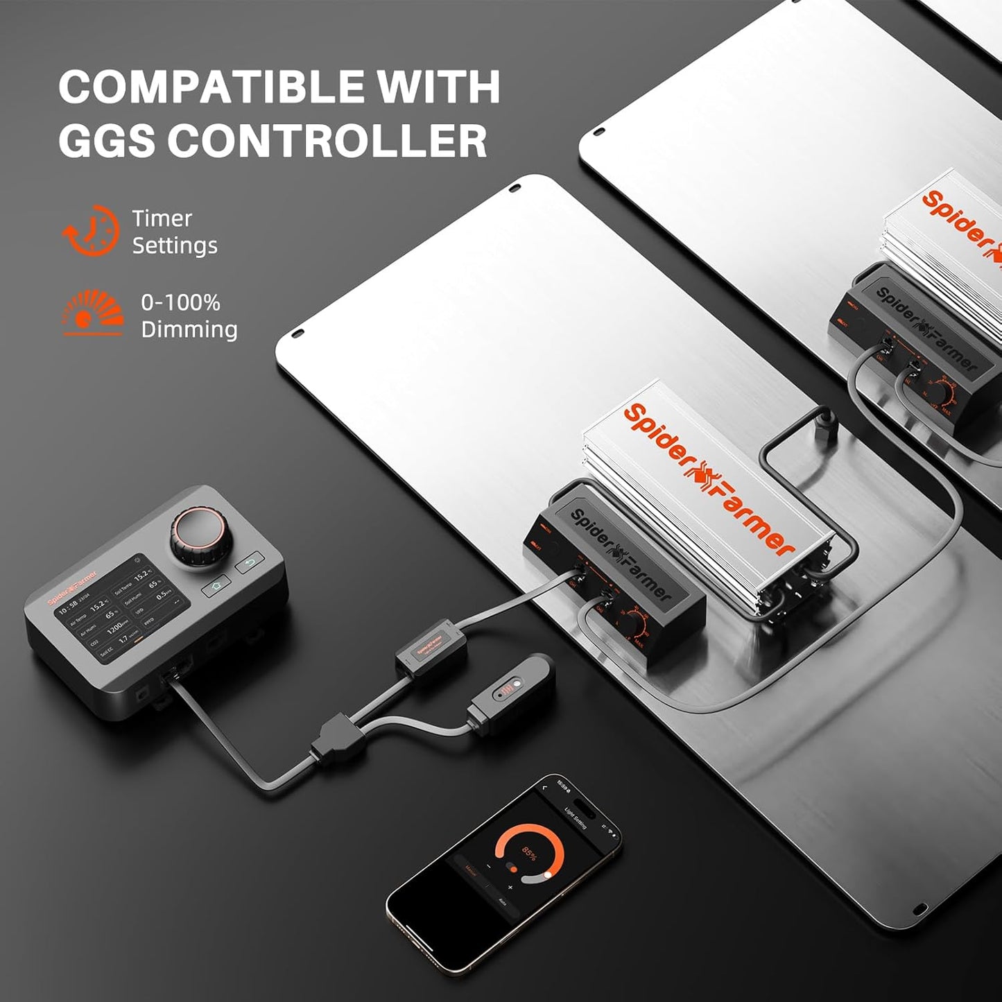 Spider Farmer SF2000, Samsung LM301H EVO Led Grow Light, Full Spectrum Plant Light, 200W Dimmable & High Efficiency & Deeper Penetration Lamps for Seed Starting Vegetables Bloom in 2x4 Grow Tent