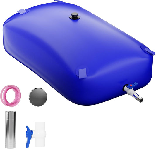 Large Capacity Water Storage Bladder, Portable Water Tank Containers, Bladder Tank for Drought Resistance, Fire Prevention, Emergency Water, Agricultural Irrigation Outdoor (330L/87Gal, Blue)