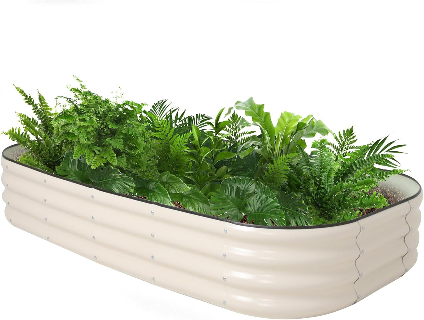 Galvanized Raised Garden Bed Kit Outdoor Metal Garden Planter Box for Backyard Gardening, Planting Vegetables, and Patio (70.8"x35.4"x11.8")