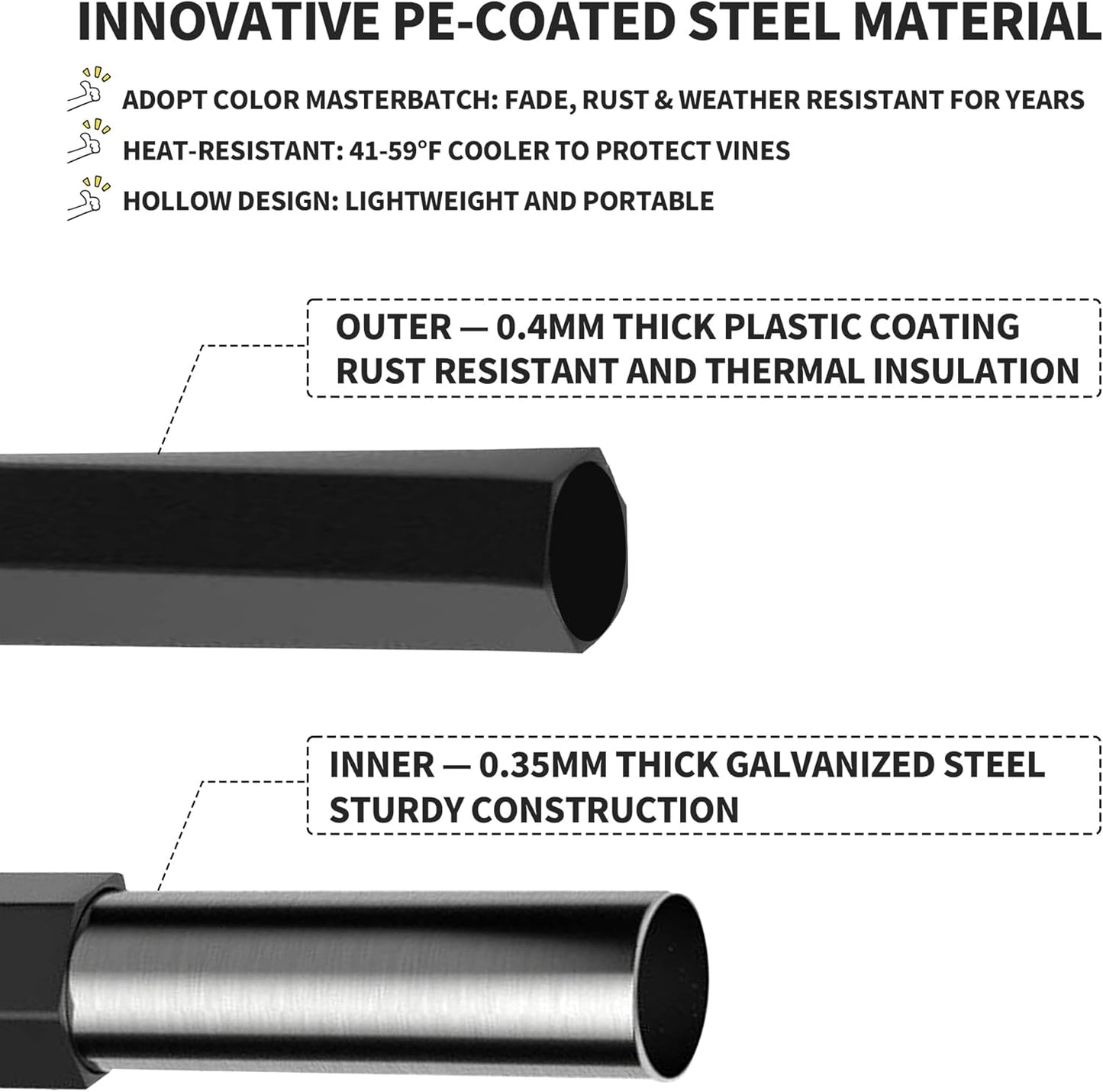 Garden Arch Trellis, Trellis Arch for Climbing Plants Outdoor, 5FT x 7.9FT Metal Full Garden Arbor, Trellises for Patio Lawn Backyard, Large Garden Archway Decoration Black 59.1" x 94.5in
