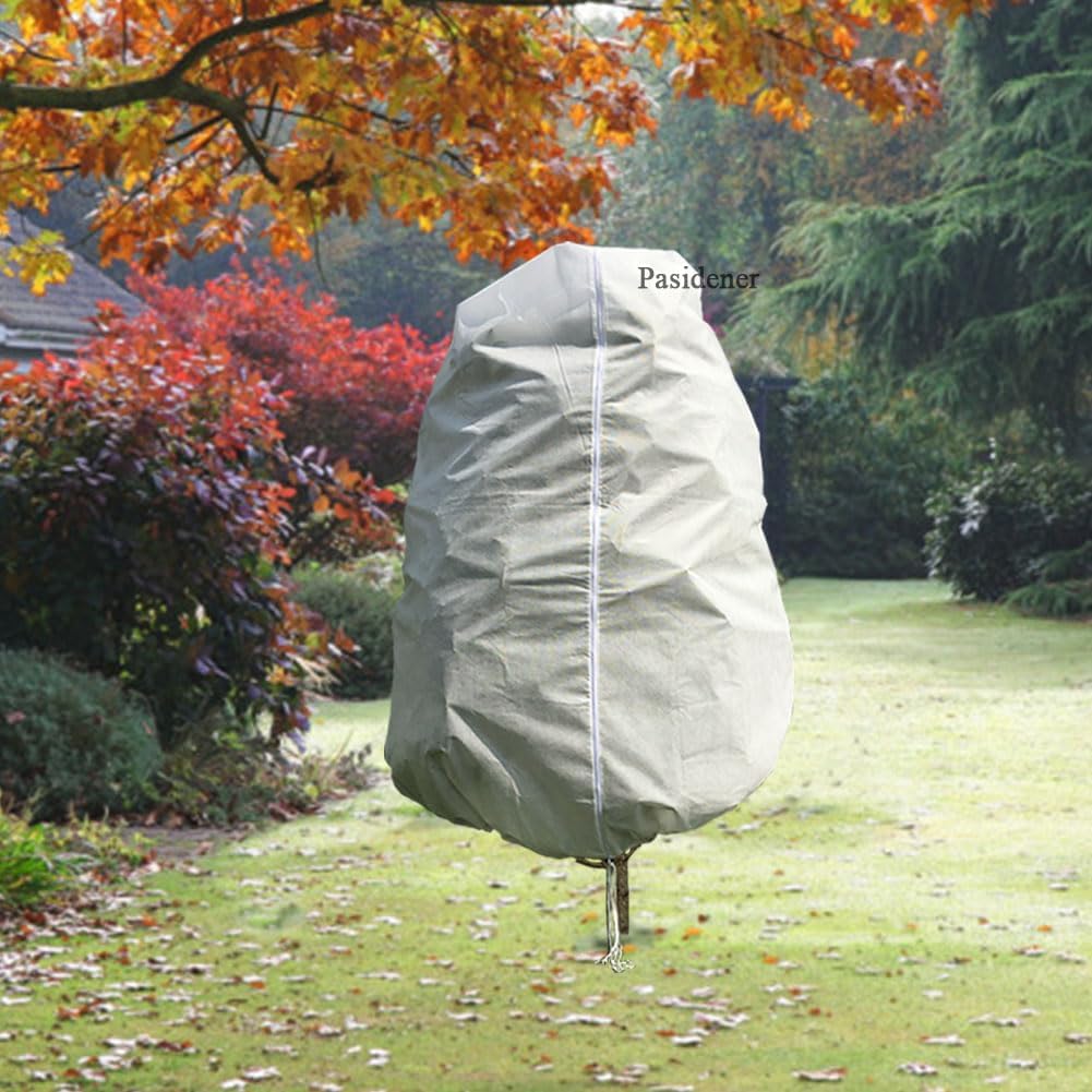 Plant Covers Freeze Protection 2 Packs 70" x60" 2.2oz Tree Covers Frost Plant Covers Freeze Cloth for Outdoor Plants with Zipper Drawstring