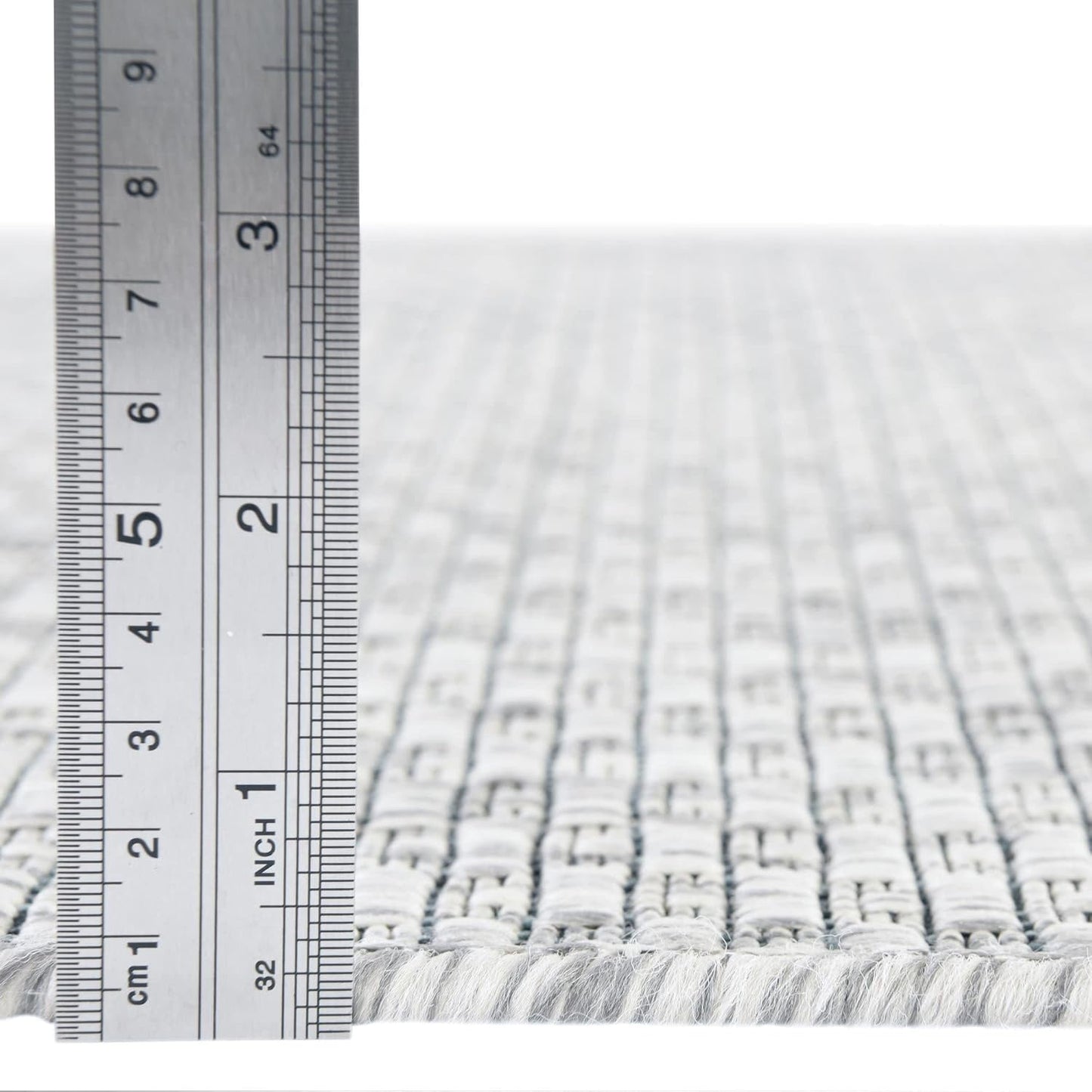 Unique Loom Collection Casual Transitional Solid Heathered Indoor/Outdoor Flatweave Area Rug (13' Round, Light Gray/Ivory)