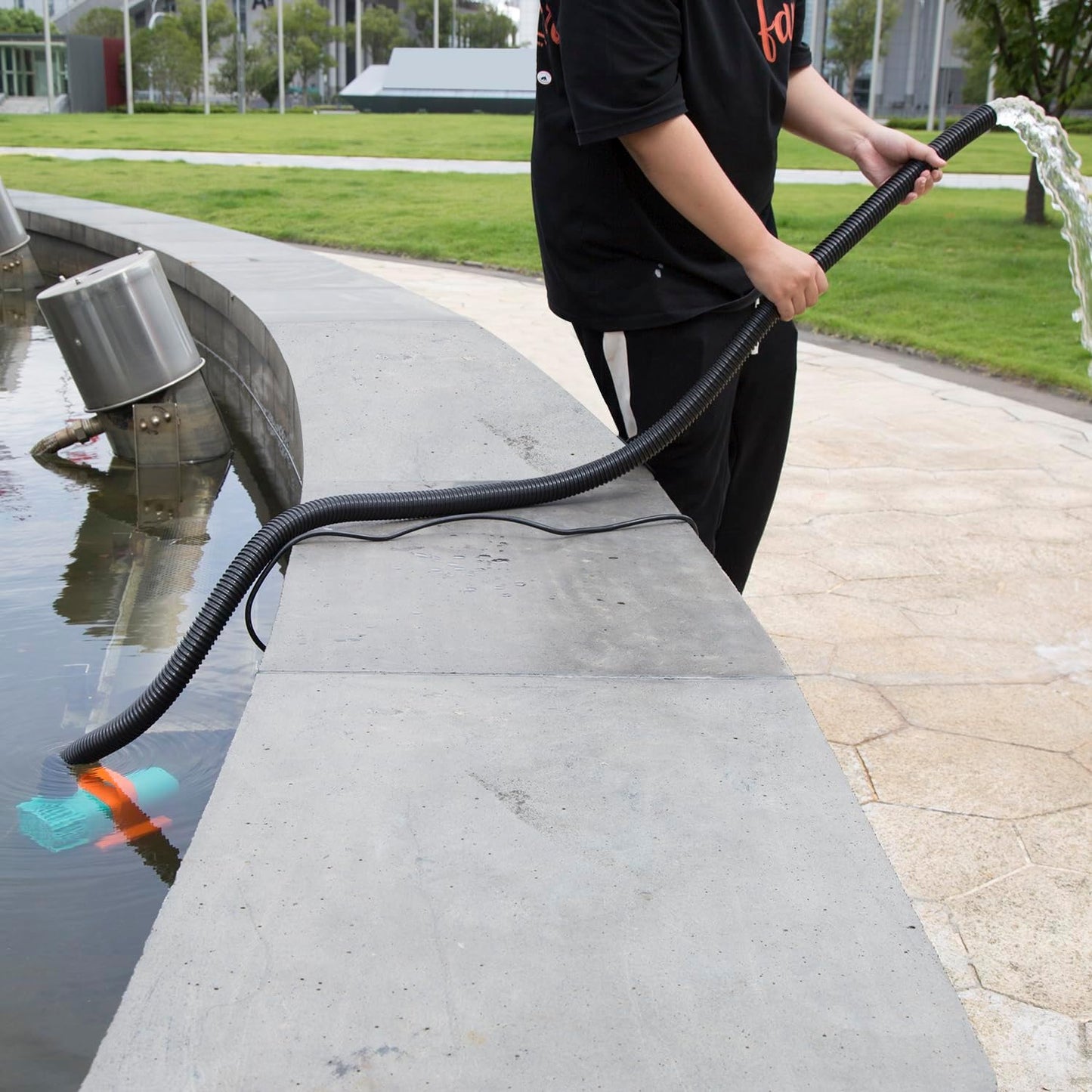 1/5HP Pond Pump, 2200GPH Waterfall Pump with Protective Mesh Filter for Koi Pond Pool Waterfall Fountains Fish Tank and Aquarium…