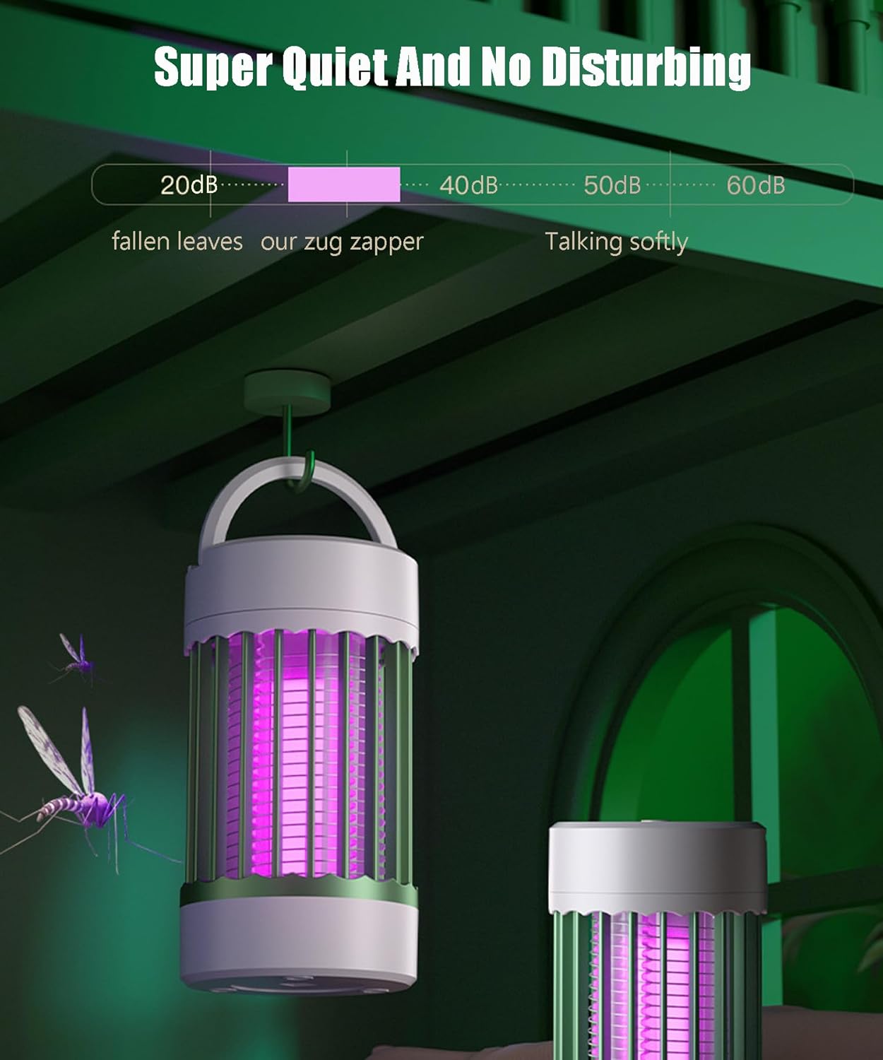 Bug Zapper Out Mosquito Zapper Rechargeable Indoor - Portable Electric Mosquitoes and Flying Insect Trap Light | High Powered Wireless Killer Lamp | Must Haves for Kitchen, Camping, Room, Home