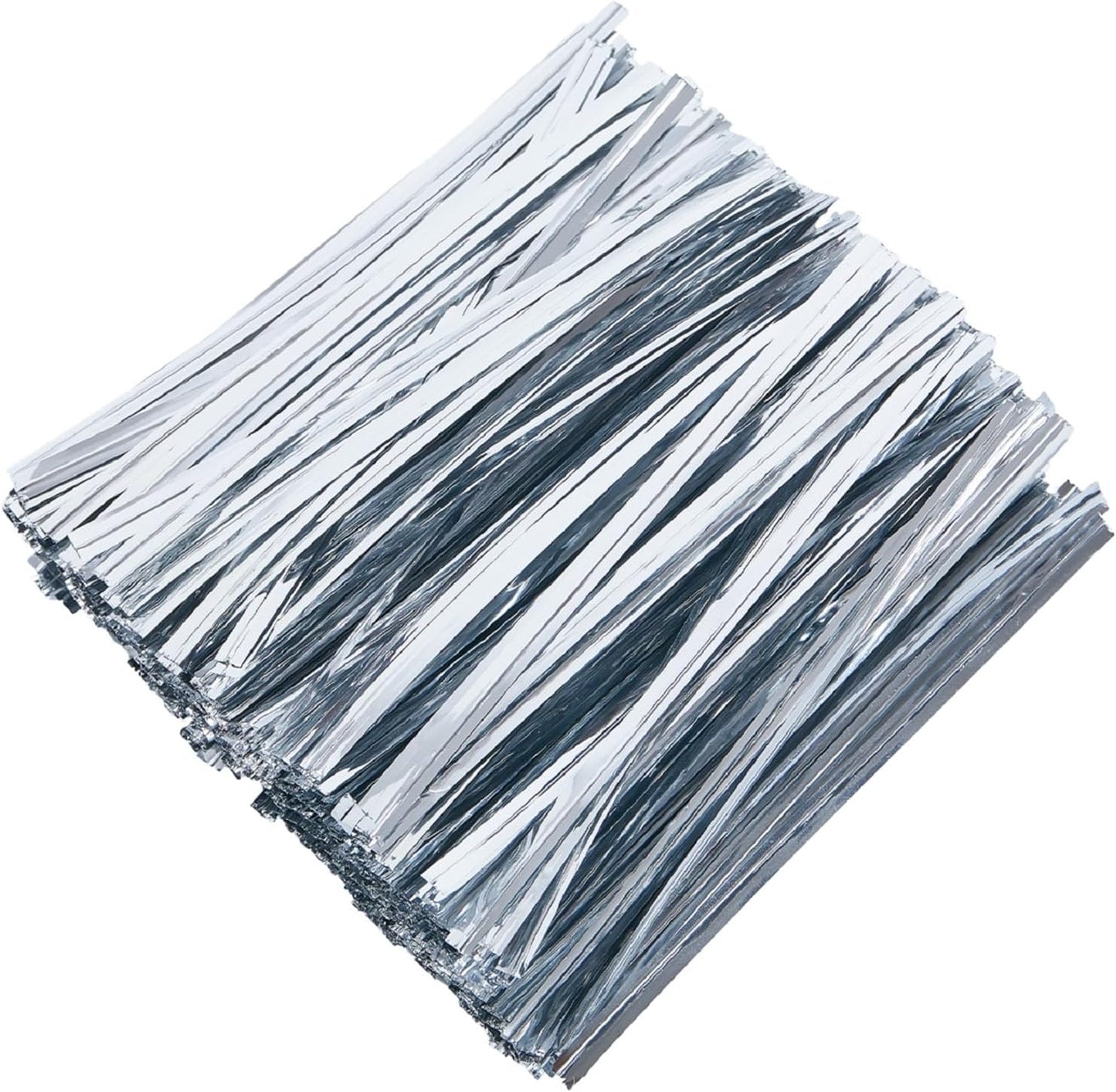 800 PCS 5" Silver Metallic Twist Ties for Bakery Ties, Candy Bags, Coffee Bags,Goodie Bags Ties
