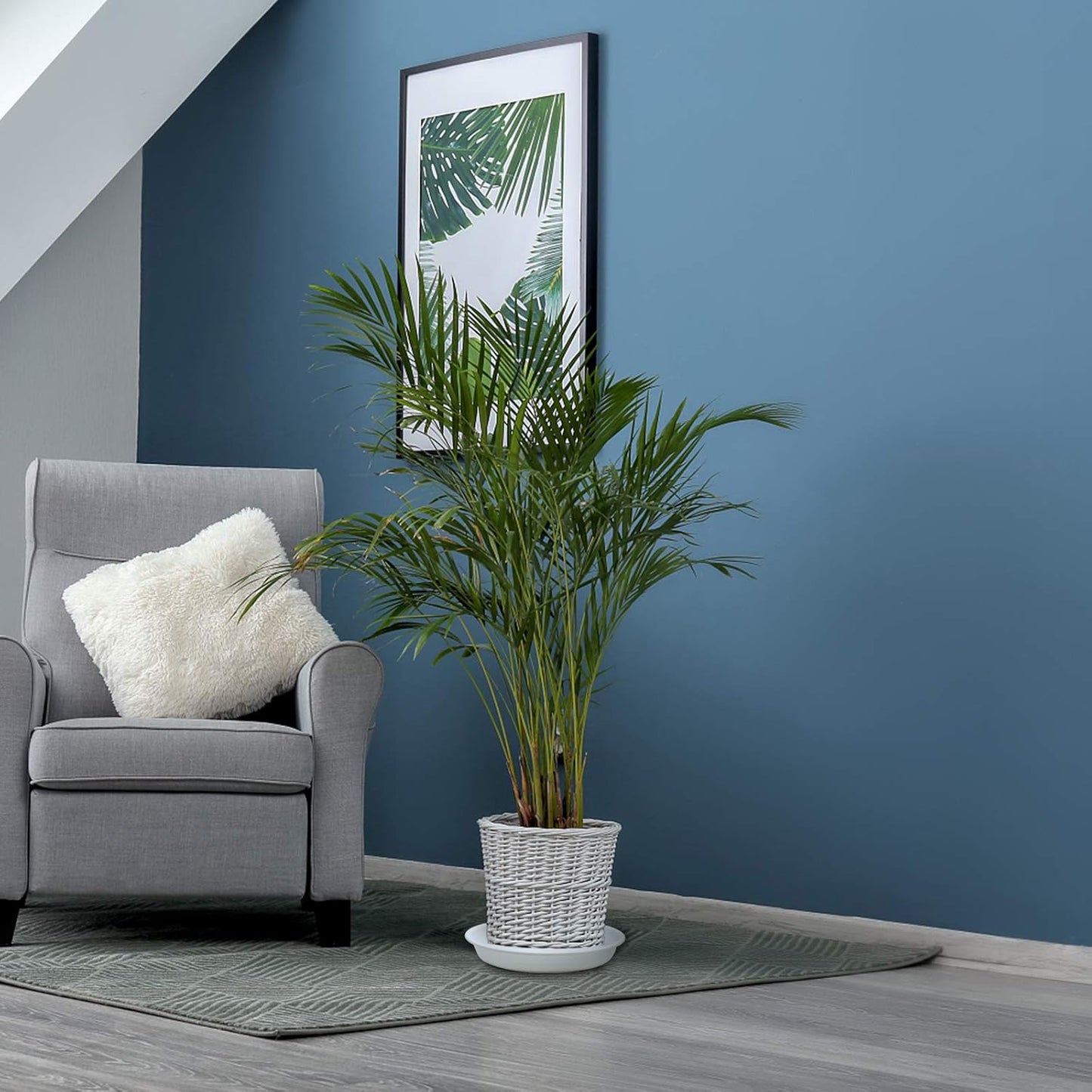 3 Pack Plant Saucer Heavy Duty Sturdy Drip Trays for Indoor and Outdoor (16 Inch, White)