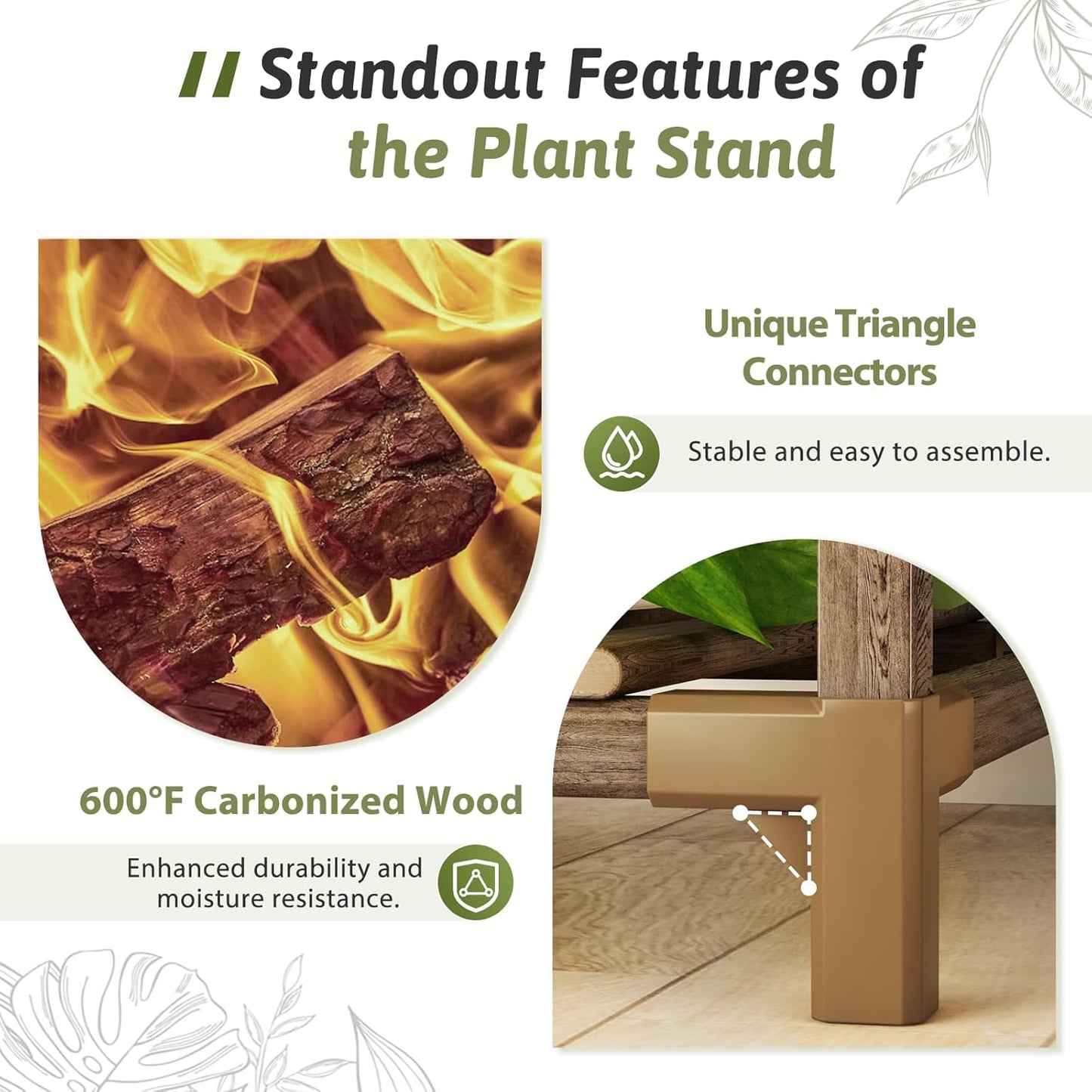 Large Plant Stand Indoor Plant Stands Outdoor Tall Plant Shelf for 18-23 Pots Corner Tiered Plants Stands for Multiple Plants Wood Hanging Plants Holder for Garden Balcony Patio Window Porch