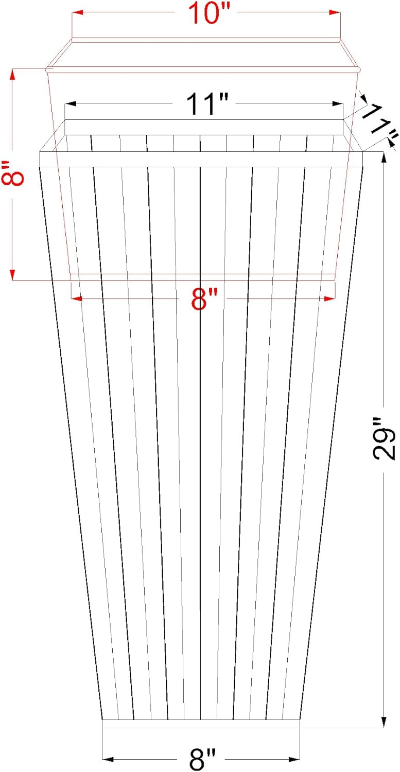 H Potter Patio Deck Flower Ribbed Garden Planter Antique Copper Finish Set of 2 with Trays