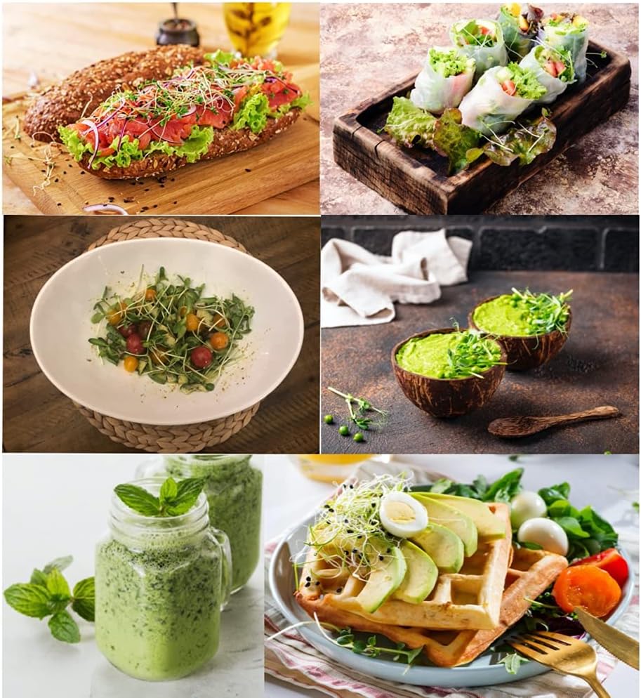 Microgreens Kit Refills with 9 Plant Mats & 9 Types of Seeds for ZestIGreens Microgreens Starter Kit