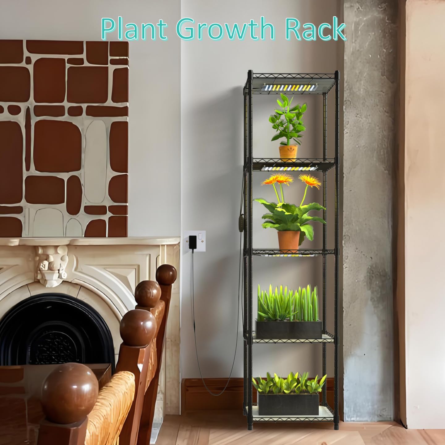 Indoor Greenhouse Plant Growing Kit with Built-in Full Spectrum Grow Light for Lighted Plant Rack for Home, Corner, Patio.