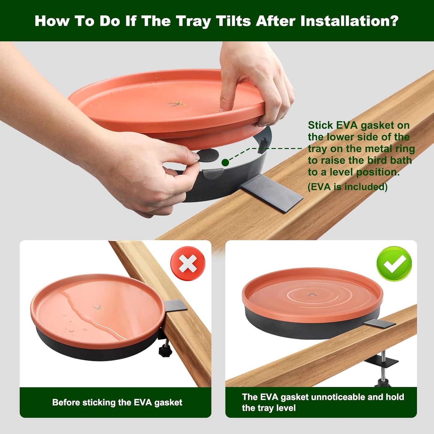 Heated Bird Bath for Outdoors for Winter, 3 Easy Ways to Mount Detachable Bird Bath Bowl, 75W Heated Bird Baths with Thermostatically Controlled for Garden Yard Patio Lawn, Terracotta