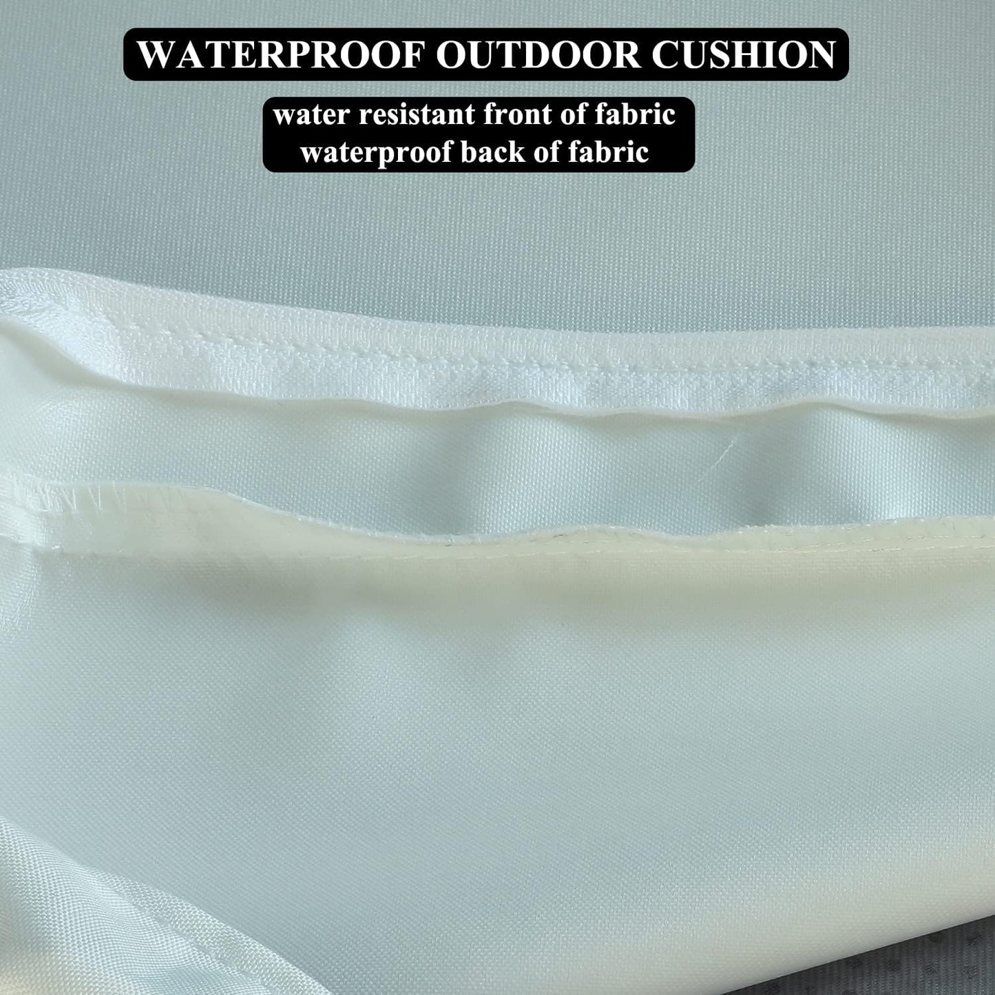 20x20 inch Patio Chair Cushions Non Slip Bottom Chair Pad with Ties Waterproof Square Outdoor Seat Cushion Replacement for Garden Swing Furniture Set of 2, White