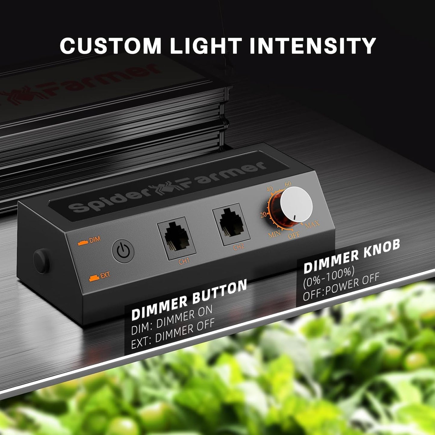 SPIDER FARMER SF2000Pro, Samsung LM301H EVO Led Grow Light, Full Spectrum Plant Grow Light, Dimmable & High Efficiency & Deeper Penetration Lamps for Seed Starting Vegetables Bloom in 3x3 Grow Tent